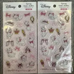 マリーちゃん☆エポキシラメシール☆2枚セット☆ディズニー