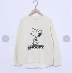 coen PEANUTS フェイクレイヤードスウェット スヌーピー 120