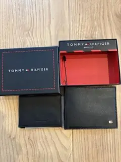 【新品未使用】TOMMY HILFIGER ブラックレザー財布&パスケース入れ