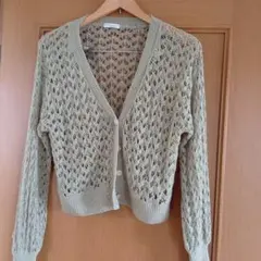 earth music & ecology レース編みカーディガン
