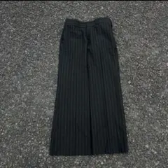 60s〜70s UK製 ストレートスラックス ストライプギャバジン ブラック