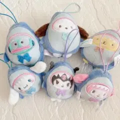 サンリオ　どうぶつ着ぐるみマスコット シリーズ　サメ編　６種コンプセット