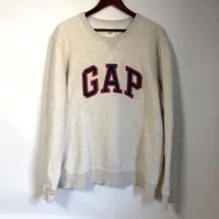 OLD GAP ロゴ刺繍 クルーネック スウェット 裏起毛