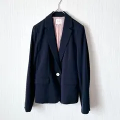 1400 グローブ テーラードジャケット ネイビー L ボタンカバー 1つボタン