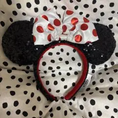 海外 ディズニー 水玉 カチューシャ