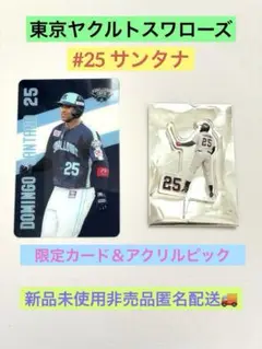 東京ヤクルトスワローズ★サンタナ★限定カード&アクリルピック★新品未使用非売品