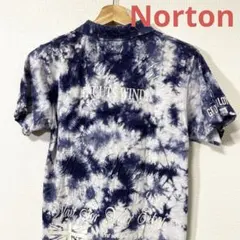 Norton ノートン タイダイ 刺繍 ポロシャツ M ネイビーのサムネイル