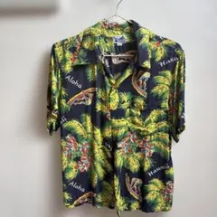 BEAMS BOY アロハシャツ ネイビー 総柄　ボーイズのサムネイル