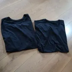 Lサイズ ブラック速乾 Tシャツ 2枚セット