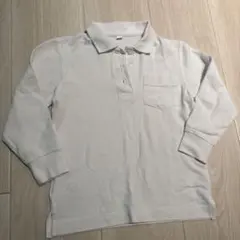 長袖ポロシャツ ホワイト 120cm