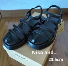 niko and… ニコアンド 細ベルトサンダル 23.5cm 黒のサムネイル