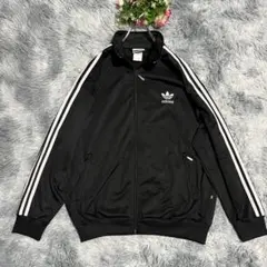 90s adidas トラックジャケット ジャージ トレフォイルロゴ 黒 白