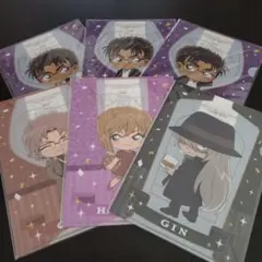 名探偵コナン　ラッキーくじ　ミニクリアファイル　コナンカフェ　６枚