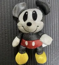【希少・レトロ】ディズニー ミッキーマウス ぬいぐるみ ブリリアントドット 赤