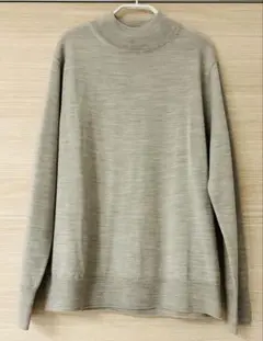 【新品】無印良品 洗えるウールハイゲージハイネックセーターM（オートミール）