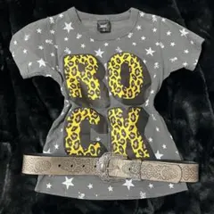 y2kピチTちびT ドクロ　星　ヒョウ柄　ROCKプリント　平成女児　グランジのサムネイル