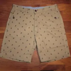 新品 PENFIELD ペイズリー柄 ショートパンツ カーキ 32インチのサムネイル