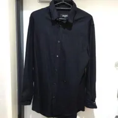 【美品】DSQUARED2 ストライプ ウールシャツ 紺 S71DM0011