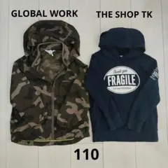 GLOBAL WORKアウタージャケットとTHE SHOP TKのパーカー110のサムネイル