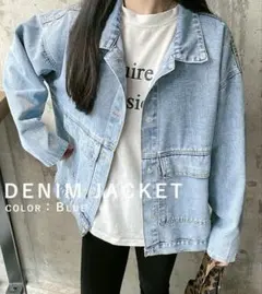 デニム ジャケット レディース 春秋カジュアル アウター Gジャン