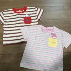 サンリオ 半袖Tシャツ 2枚セット 90cm ハローキティ マイメロのサムネイル
