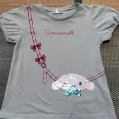 シナモロール　スパンコール　半袖Tシャツ