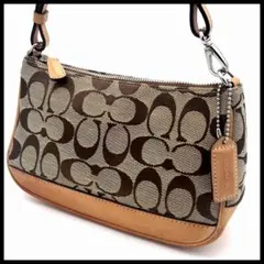 COACH　アクセサリーポーチ　ハンドバッグ　6094　シグネチャー　人気