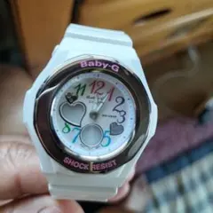 Baby-G ホワイトデジタル腕時計 WR100BAR