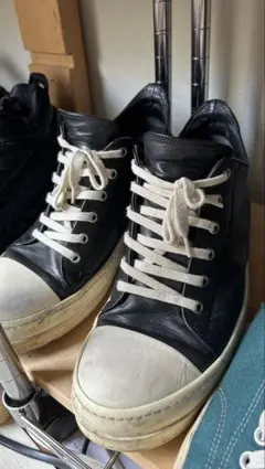 スニーカーズ ラモーンズ ジオバスケット 42 27 レザー ブラック