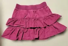 フリル付きパープルスカート　コーデュロイ　Sサイズ