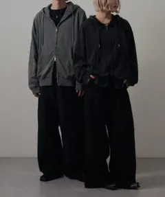 新品未使用　<Lui's ONE>スノーウォッシュスウェットダブルZIPパーカー