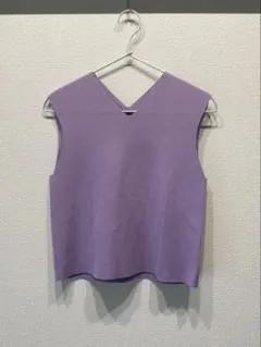 【美品】IRENE アイレネ パープル ノースリーブニットのサムネイル