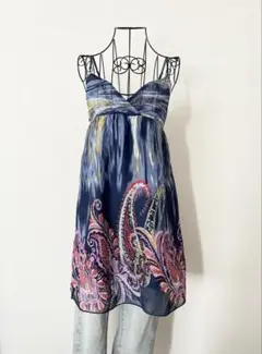 美品【ANAP】ペイズリー柄ワンピースチュニック　キャミワンピ　アナップ