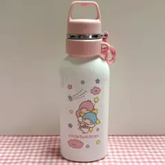 ☆キキララ ☆水筒　2009年製　ホワイト×ピンク　ステンレス　Sanrioのサムネイル