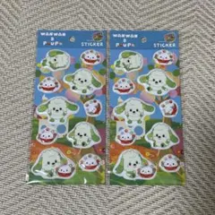 いないいないばあ ワンワン&ぽぅぽ ぷくぷく ステッカー シール 2枚セット