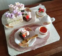 Saleスイーツケーキティーセット·*·ミニチュアスイーツ·特別価格12/3日迄