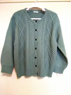ミントカラー ニットカーディガン
