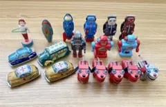 北原コレクション ブリキのおもちゃ18コまとめて明治製菓　破損あり