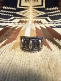indian jewelry ホワイトバッファローシルバーバングルvintage - メルカリ