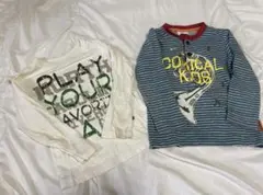 ディラッシュ 長袖Tシャツ 青と白のストライプ