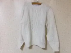 100663　SKKONE　ニット　セーター　クリーム色　Mのサムネイル