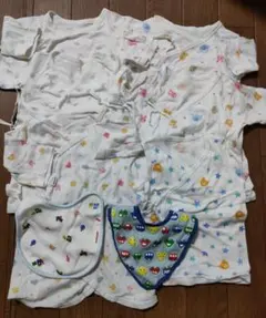 ミキハウス　コンビ肌着　スタイ　くま　どうぶつ　ビーンズ　車