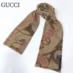【GUCCI/グッチ】ストール　ラメ　総柄　イタリア製　小物　伸縮　レディースのサムネイル