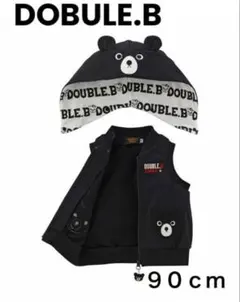 ダブルビー(ミキハウス)：なりきりベスト 最新デザイン ９０ｃｍ ブラック