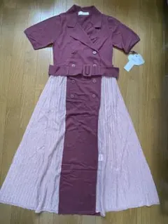 LILY BROWN シアー切替ニットワンピース タグ付き