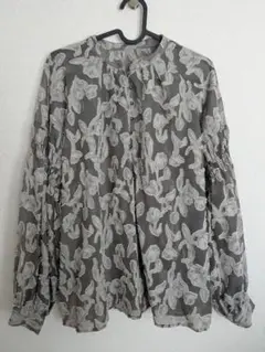 PAGEBOY　ソフトレースジャガードブラウス