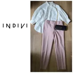 INDIVI テーパードパンツ