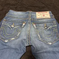 TRUE RELIGION 先染めブラック JOEY BIG T 太白ステッチ - メルカリ