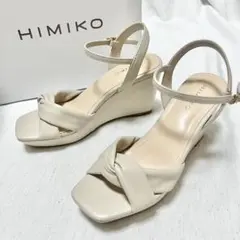 【未使用】卑弥呼　HIMIKO プラットフォーム　クロス　サンダル　ベージュのサムネイル