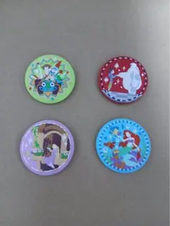 ディズニー刺繍缶バッチ2 Disney ビスケット　プリンセス